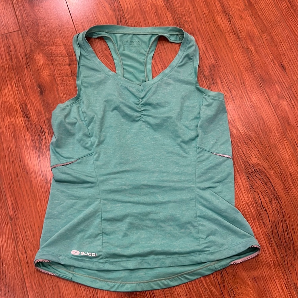 Sugoi Cycling Tank with Pockets Reflective Teal